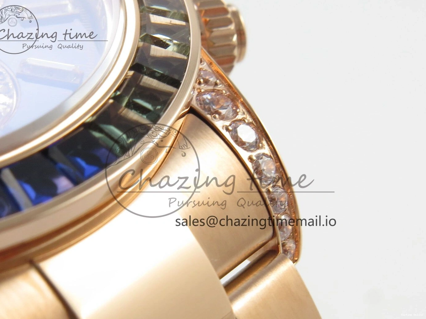 0203 FlexibleFit Daytona 116595 RBOW Rainbow IPKF Best Edition Black RG Dial on RG Bracelet DD 276